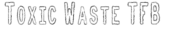 Toxic Waste TFB font preview